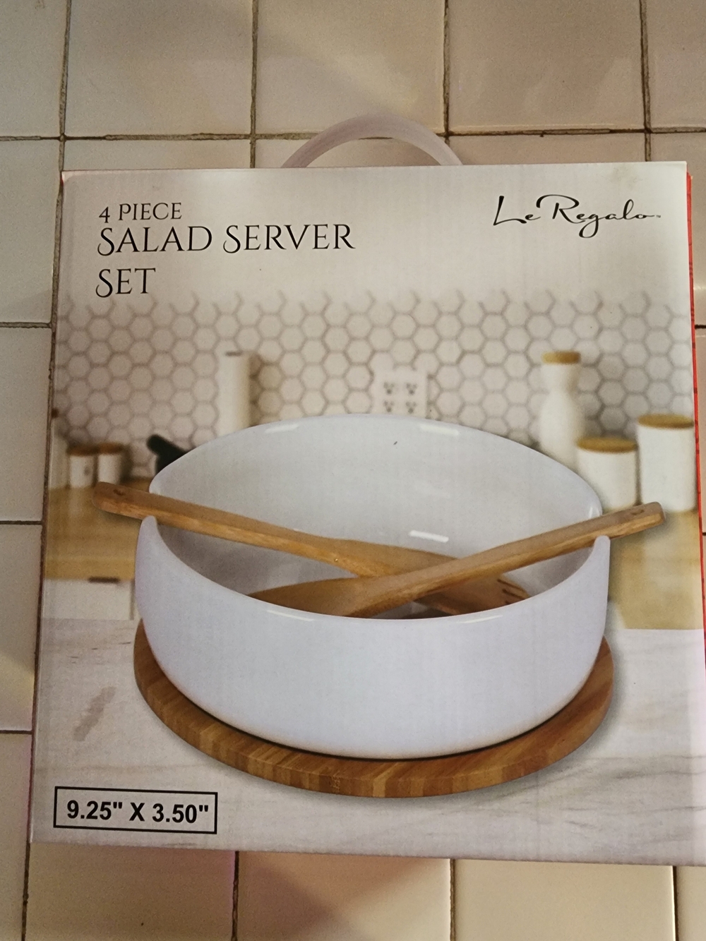 White 4-Piece Salad Server Set By La Regalo